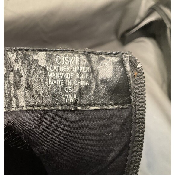 Joan & David CIRCA 7 M CJSKIP Black LEATHER Ankle Booties Boots~Gently Used - Picture 11 of 11